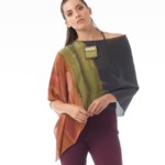 Leather Laced Poncho - Amber, Olive, Black