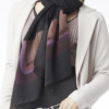 Silver Eclipse Wrap: Black & Plum - Image 2
