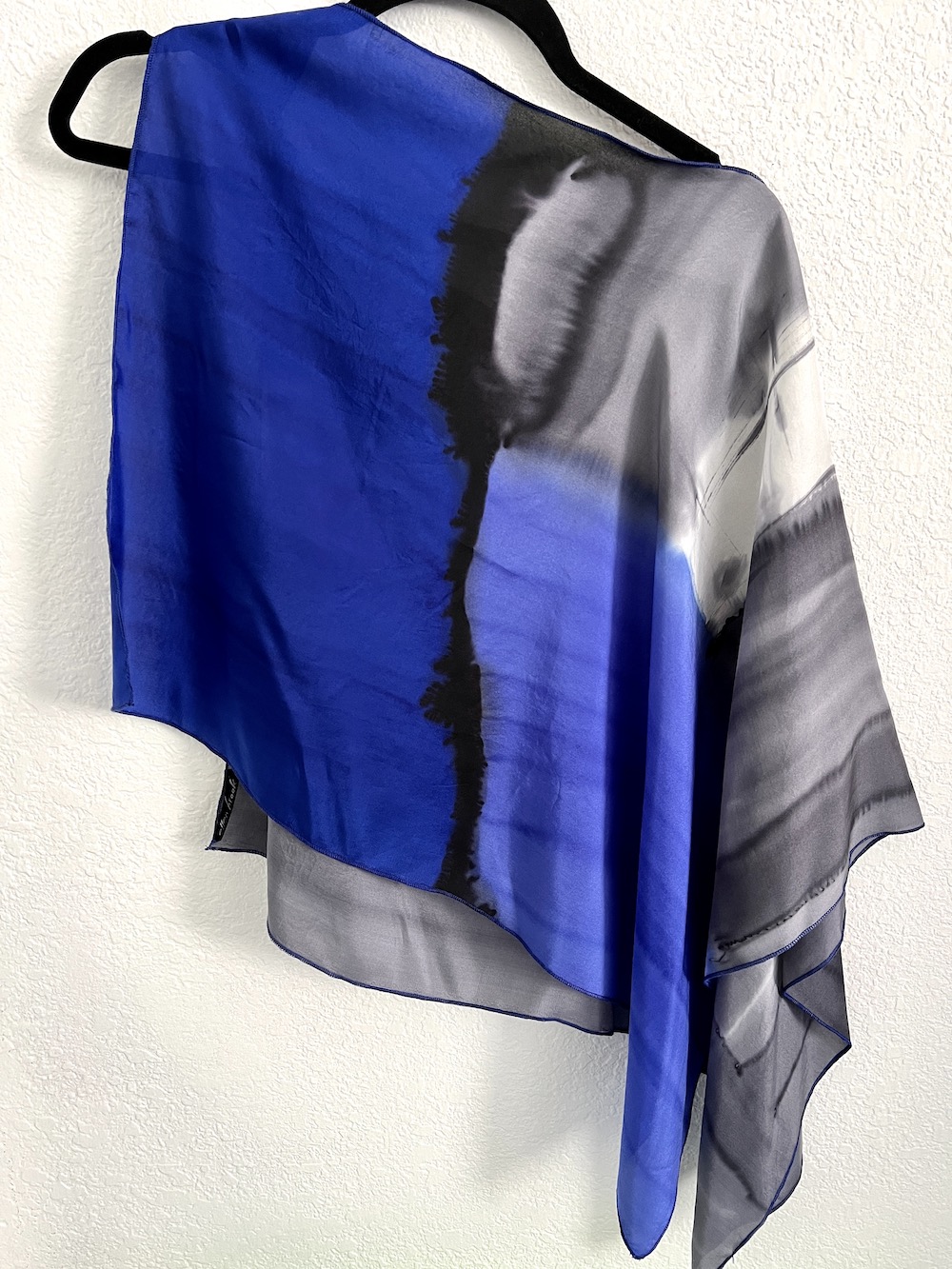 Silk poncho scarf deals